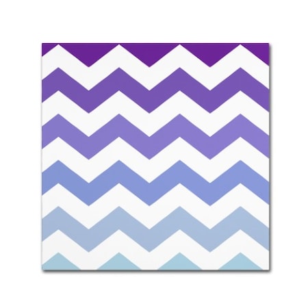 Color Bakery 'Purple-Blue Chevron' Canvas Art,18x18